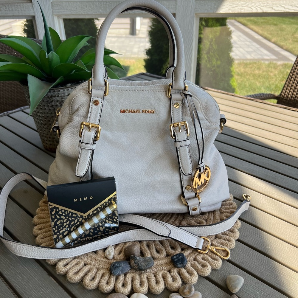 Michael Kors Bedford Dome Belted Bowling Satchel - FREE MEMO PAD & PEN